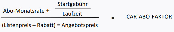 Berechnung Abofaktor